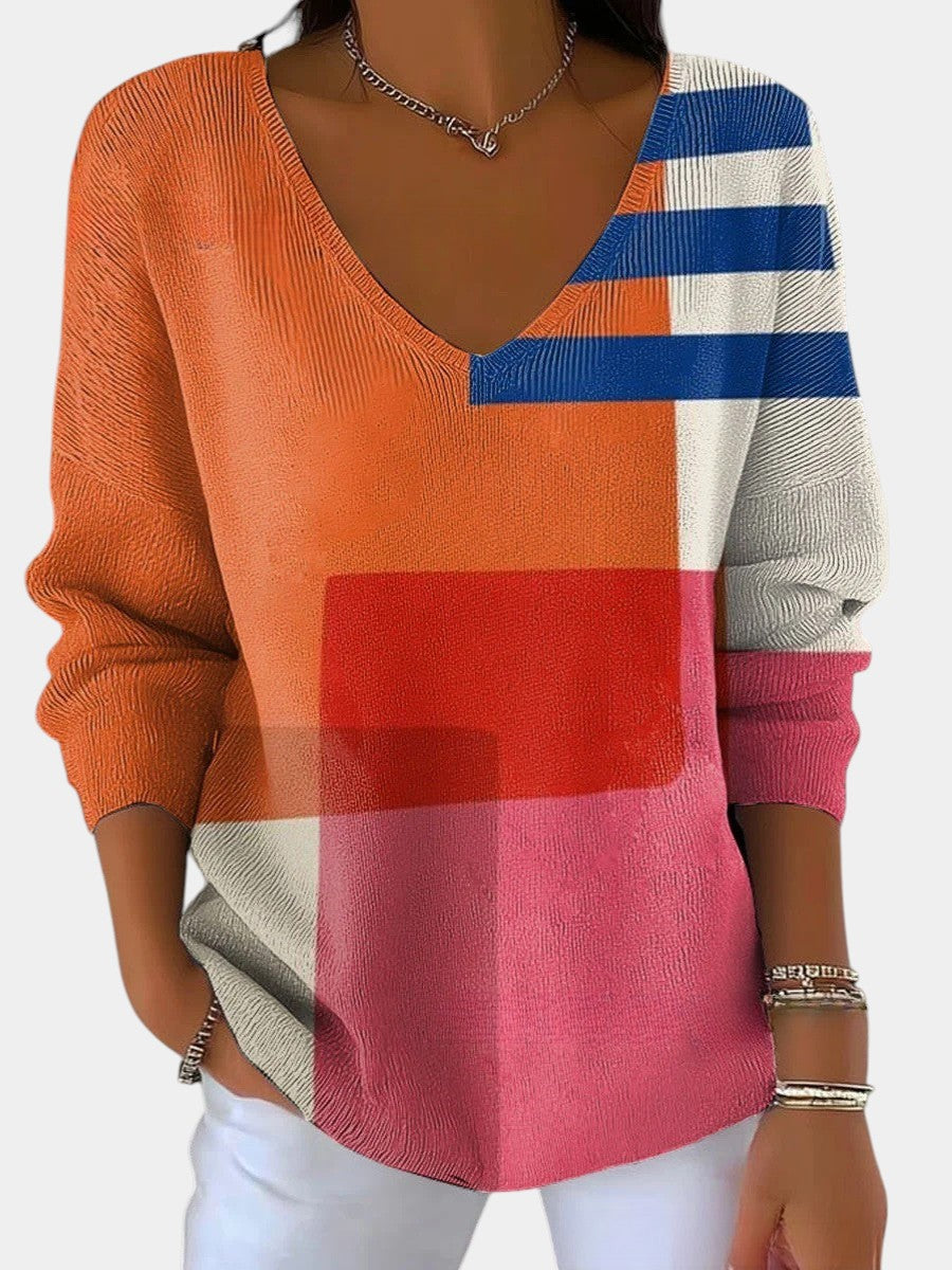 Anais | Pull en tricot avec décolleté en V