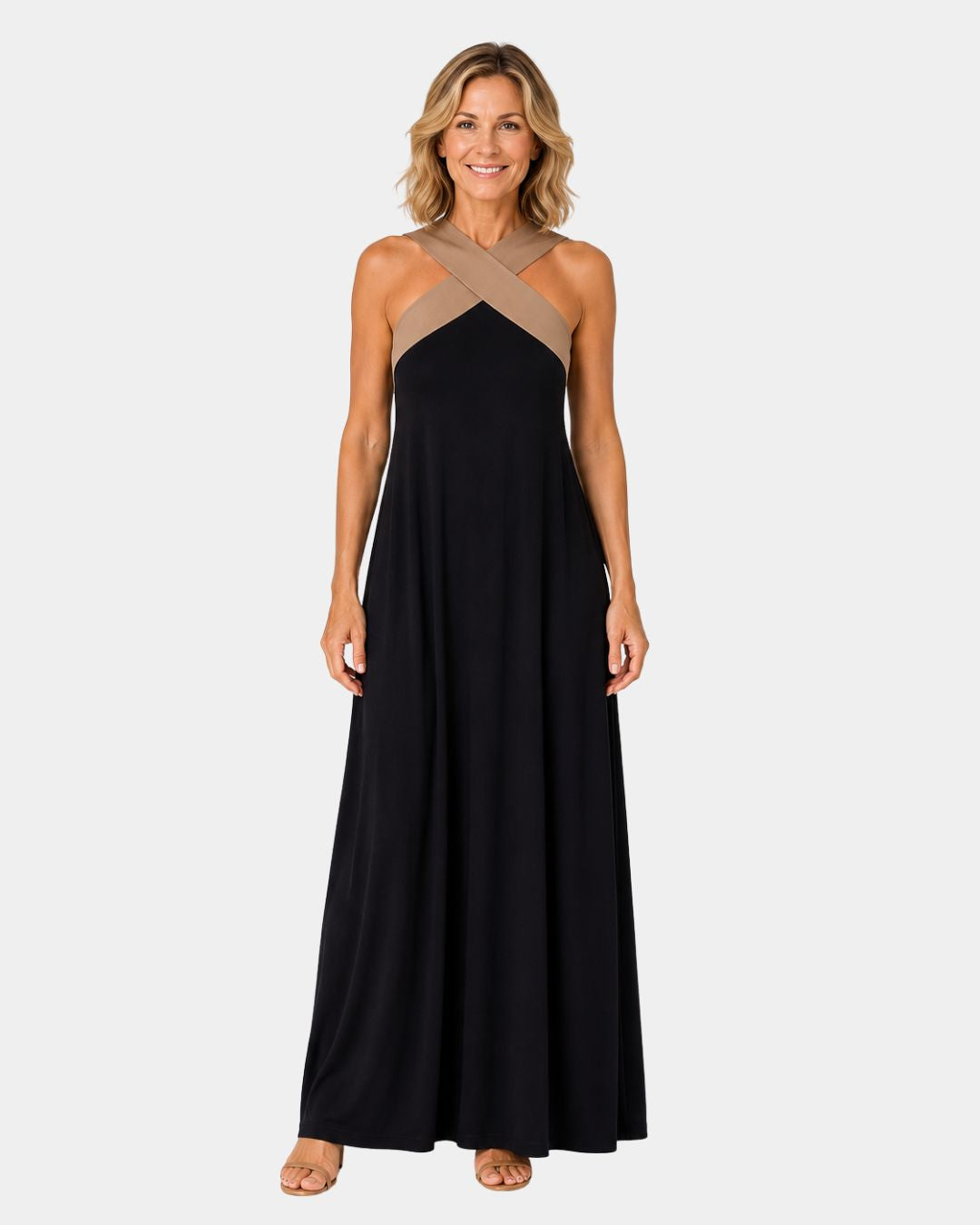 Iva | Robe maxi avec bretelles croisées