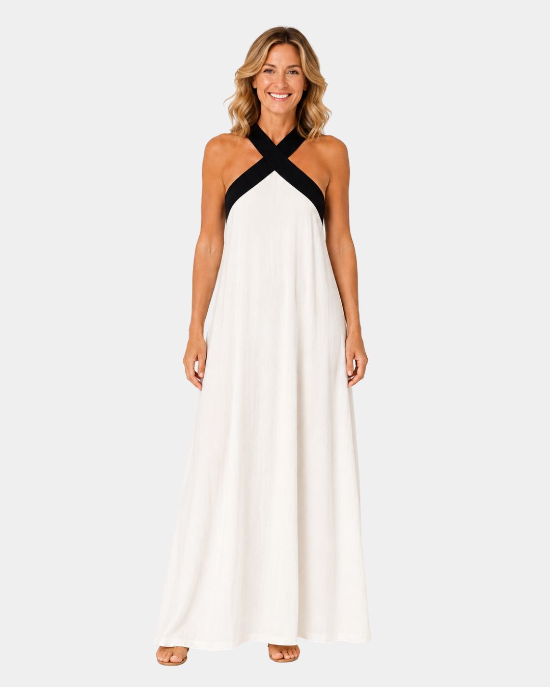 Iva | Robe maxi avec bretelles croisées