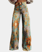 Lya | Pantalon Palazzo Fleuri