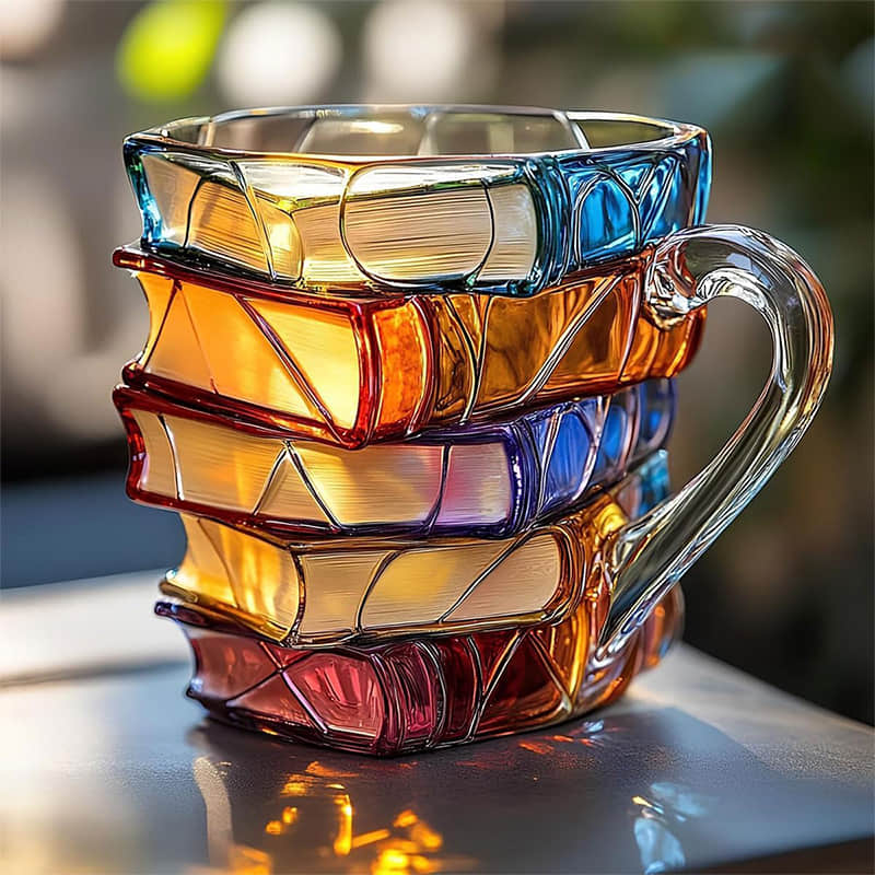 Tasse 3D Unique et Artisanale pour les Passionnés de Lecture
