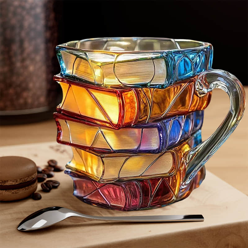 Tasse 3D Unique et Artisanale pour les Passionnés de Lecture