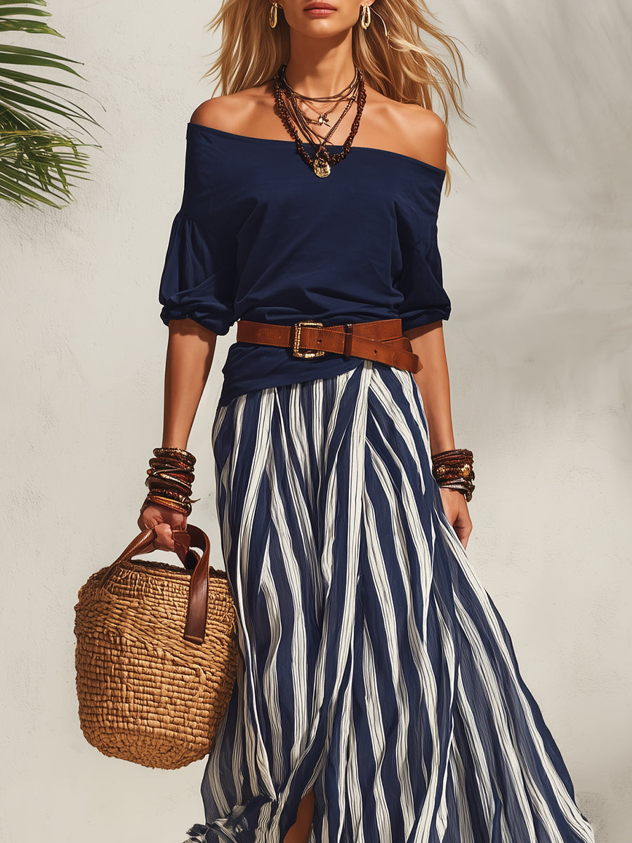 Étiennette | Ensemble blouse et jupe style méditerranéen