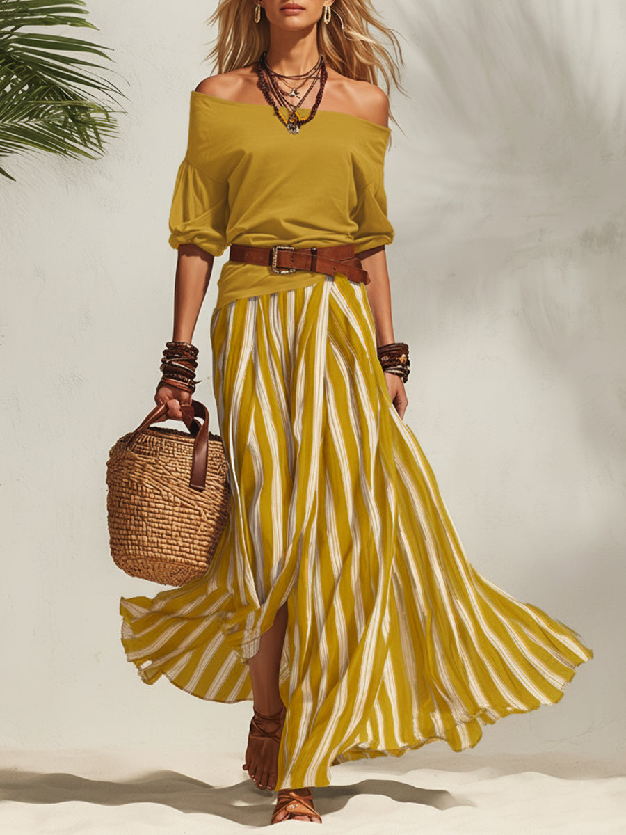 Étiennette | Ensemble blouse et jupe style méditerranéen