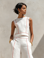 Aymone | Ensemble pantalon et blouse au design moderne