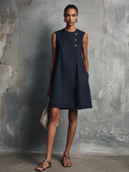 Alba | Robe Mini Boutonnage Doré