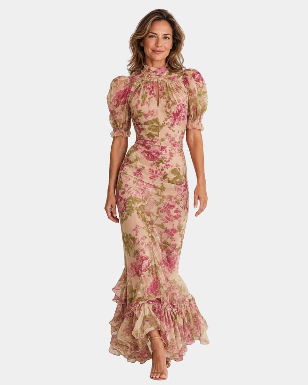 Florelle | Robe longue roses vintage