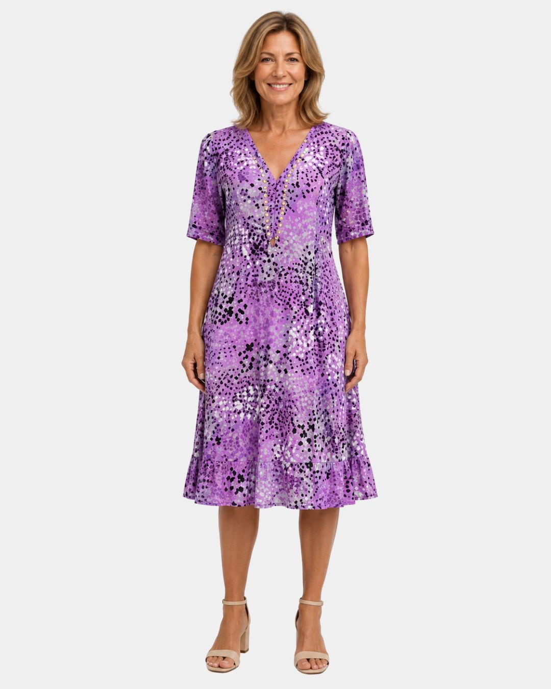 Adèle | Robe avec décolleté en V