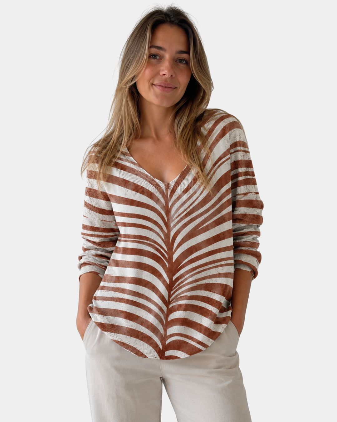 Valerie | Pull en tricot avec décolleté en V