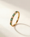 Pascale | Bague vec des pierres vertes