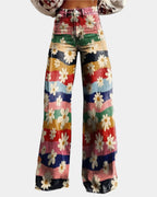 Violette | Pantalons Fleurs Élégants