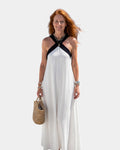 Ména | Robe midi à décolleté croisé
