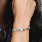 Adele | Bracelet cubain en moissanite