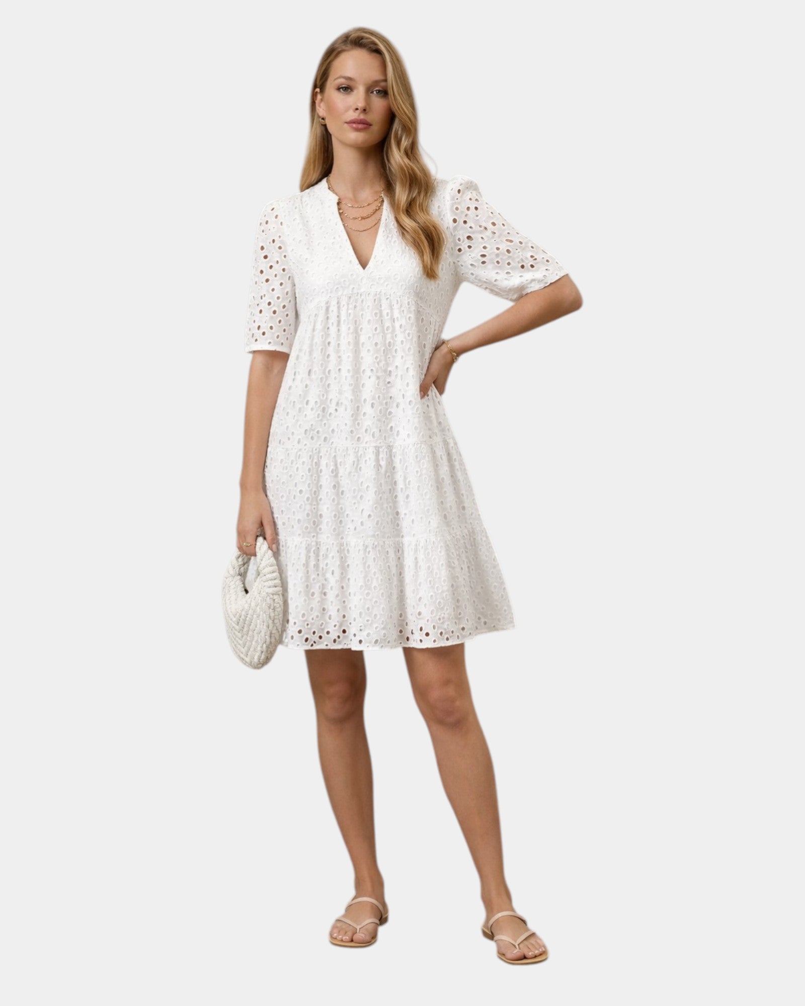Garance | Robe mini brodée