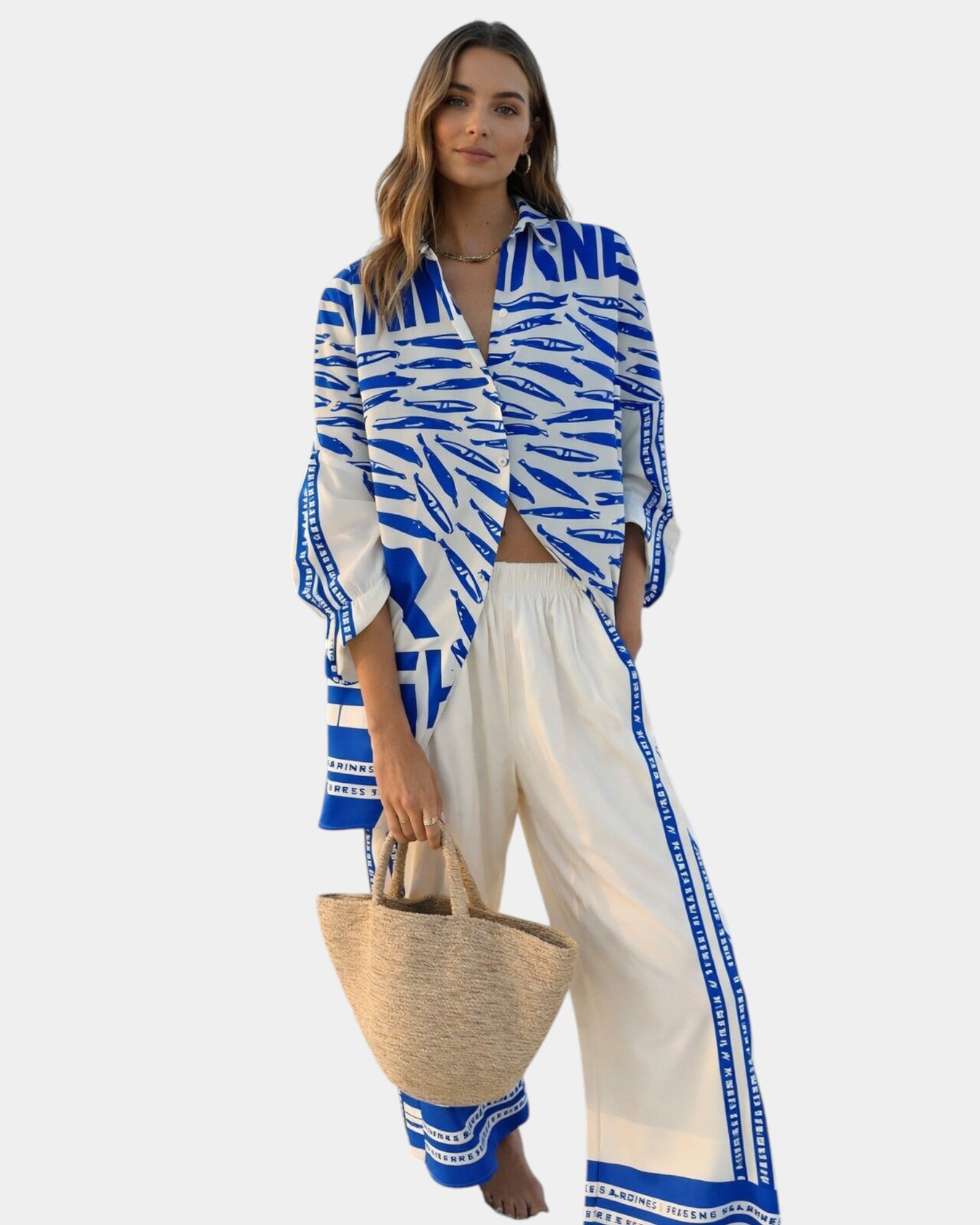 Bertille | Ensemble élégant d’été avec pantalon et chemise