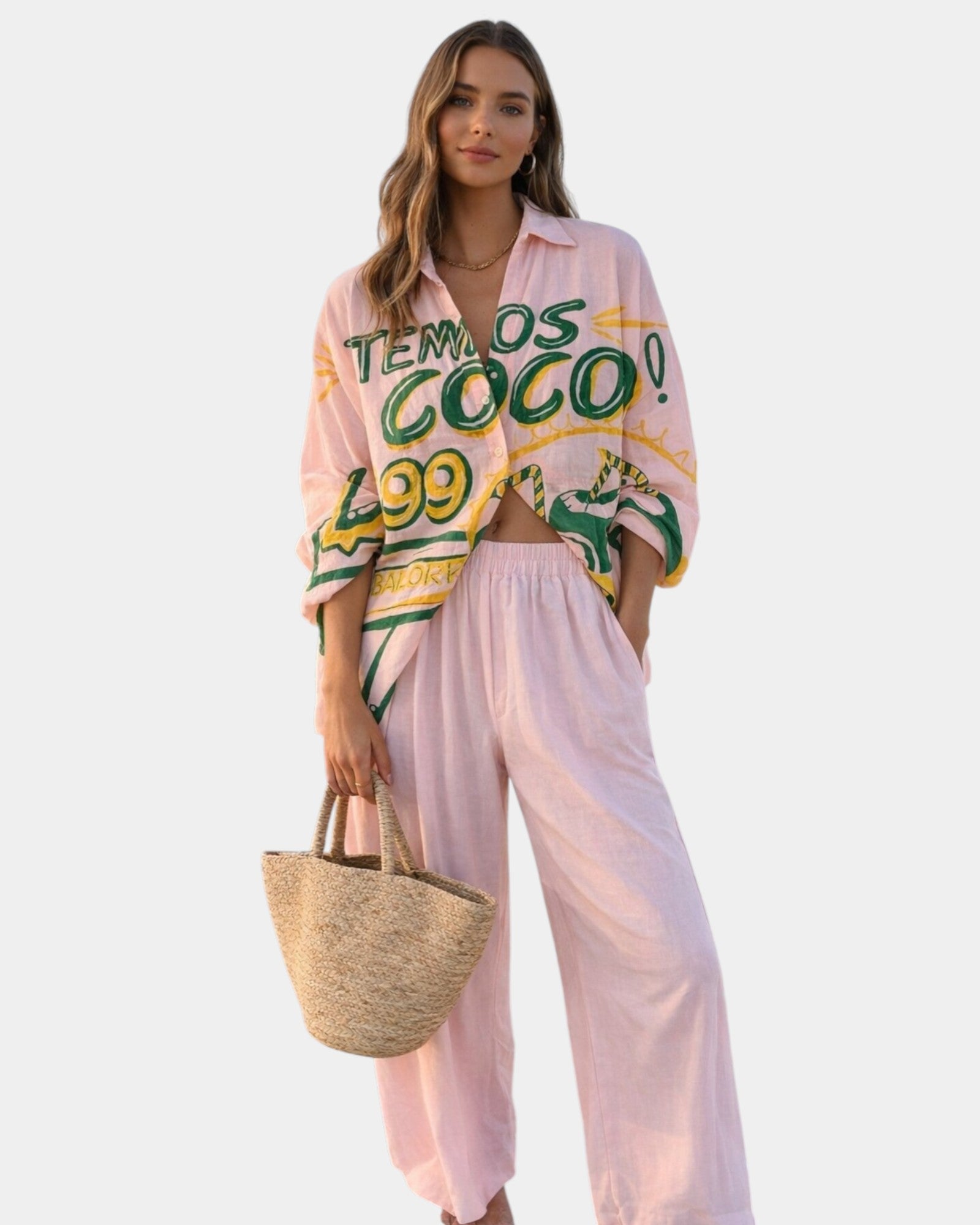Caroline | Ensemble élégant d’été avec pantalon et chemise