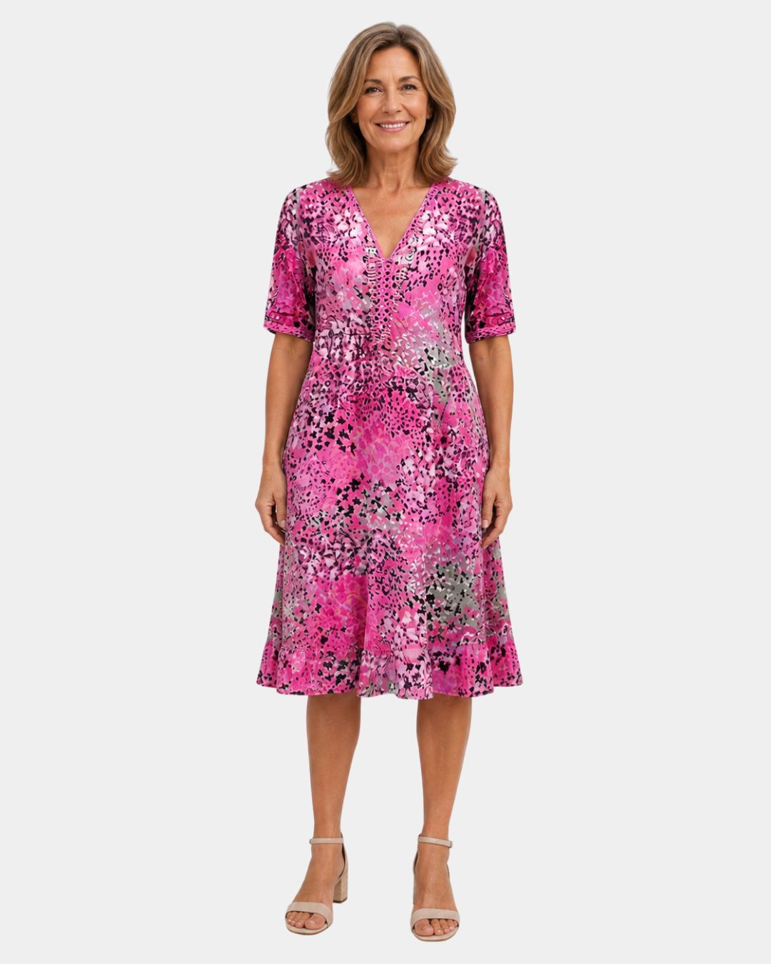 Adèle | Robe avec décolleté en V