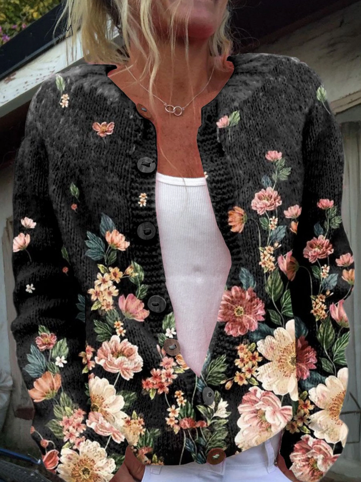 Kivara™ | Cardigan floral vintage
