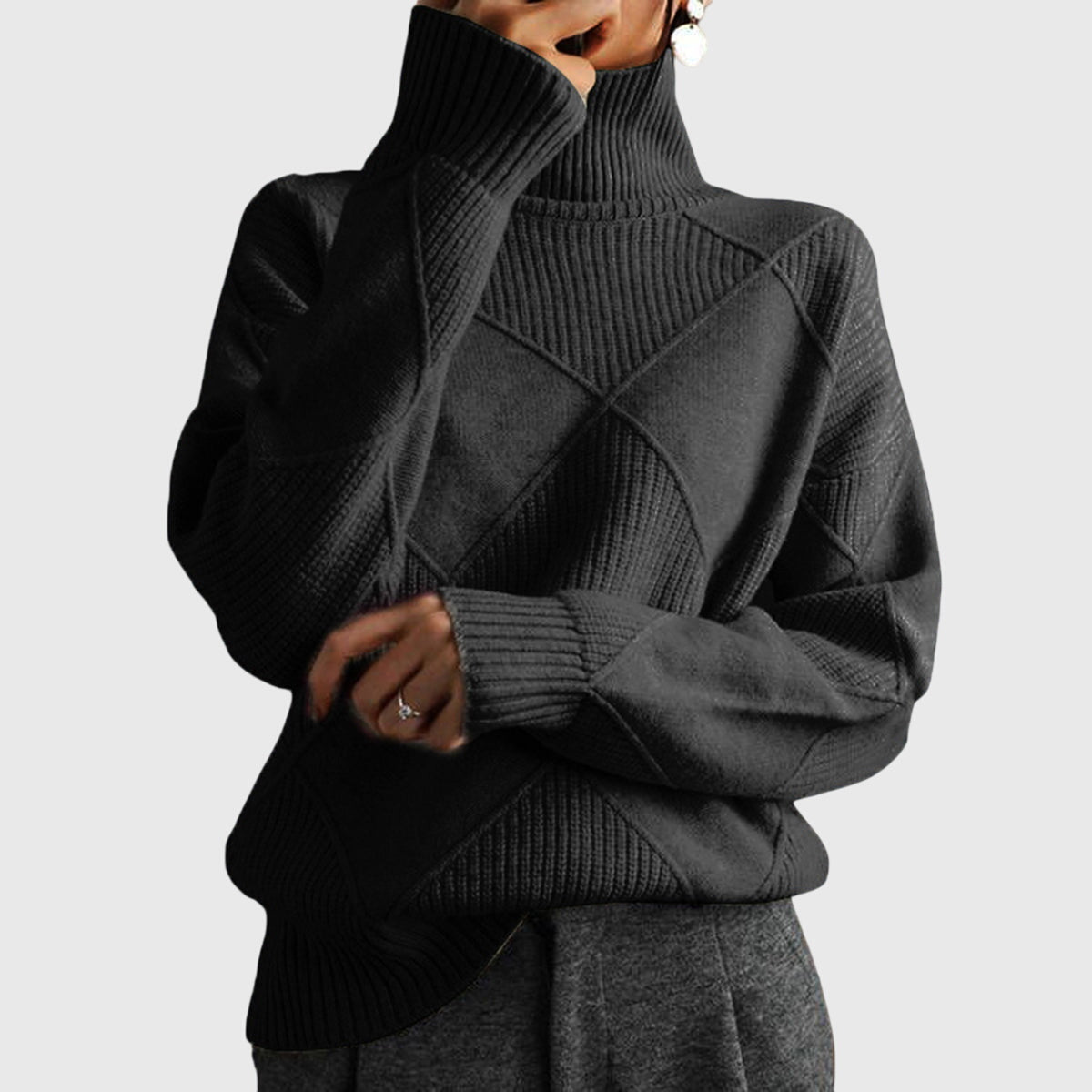 Lauren | Pull luxe à col haut