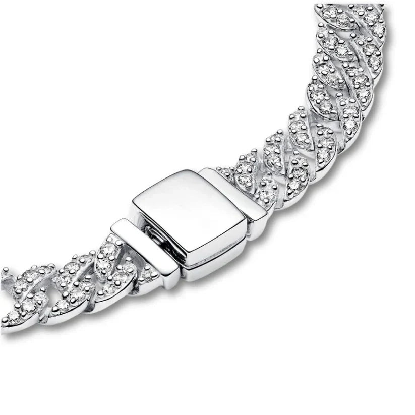 Adele | Bracelet cubain en moissanite