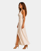 Edmée | Robe midi à décolleté croisé
