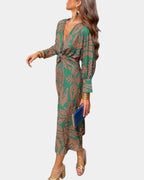 Eve | Robe Élégante à Imprimé Intemporel