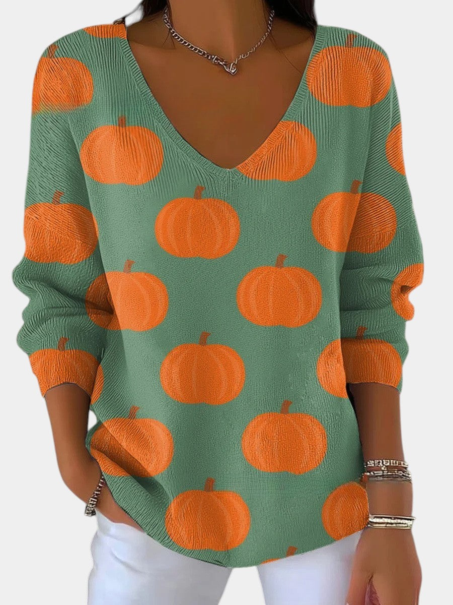 Lucie | Pull en tricot avec décolleté en V