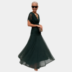 Nina | Robe Longue Florale à Col V