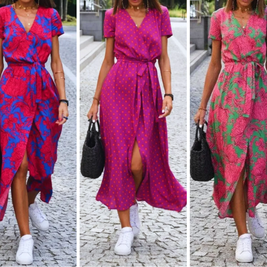 Lena | Robe élégante avec décolleté en V