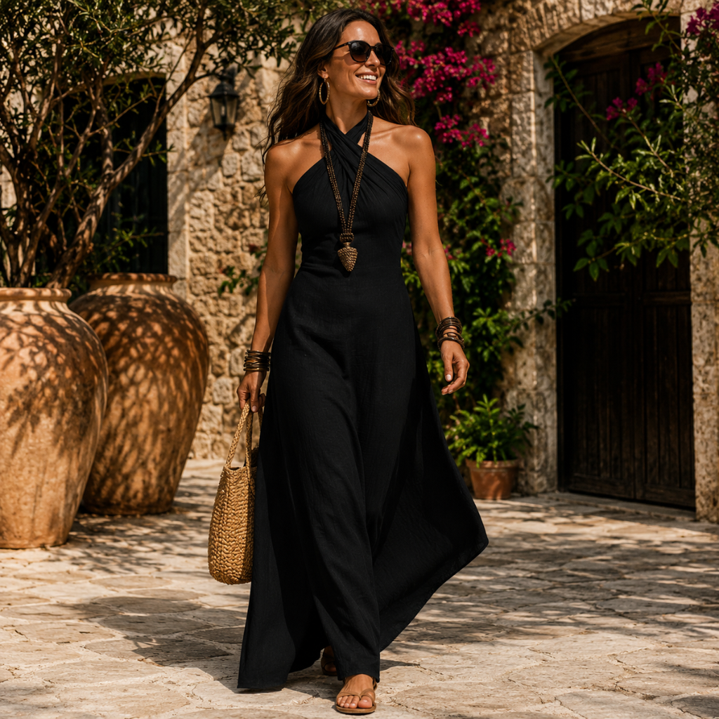 AGATHA – Robe à Décolleté Croisé
