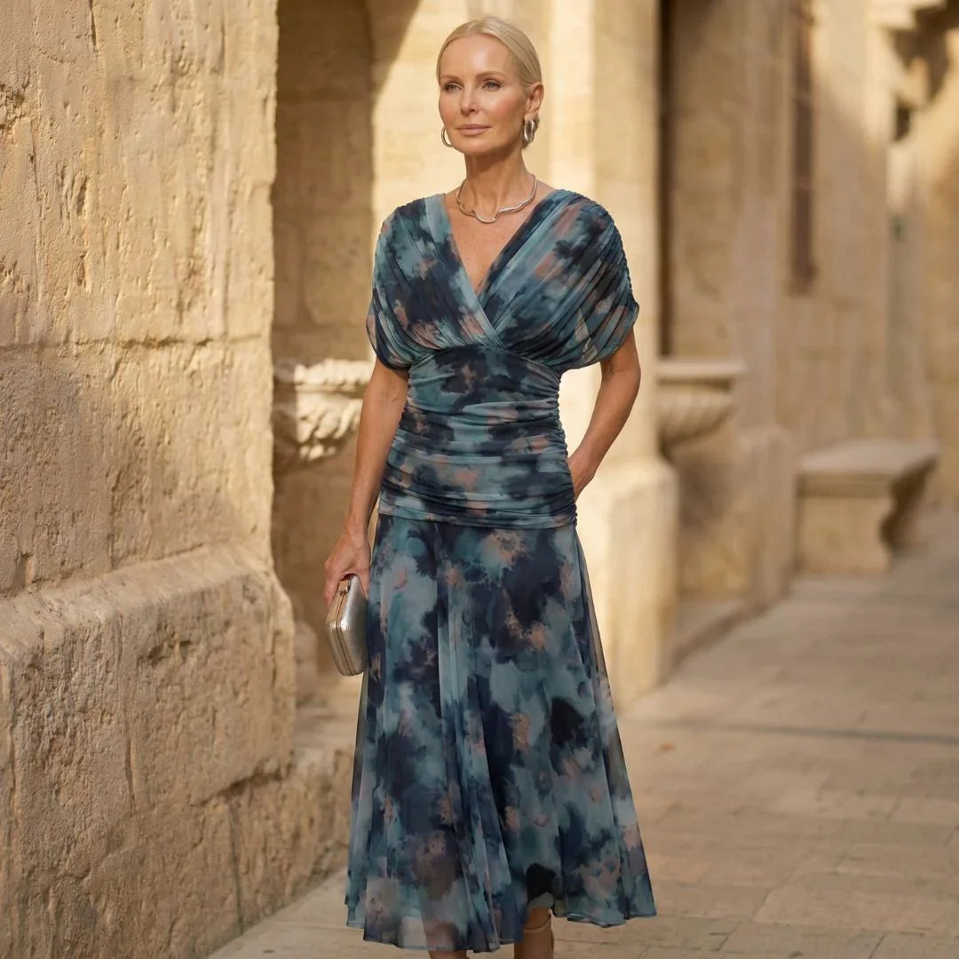 Ciliane | Robe bleue élégante