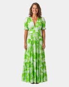 Césarie | Robe longue à fleurs