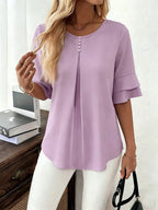 Hadelinde | Blouse élégante à boutons
