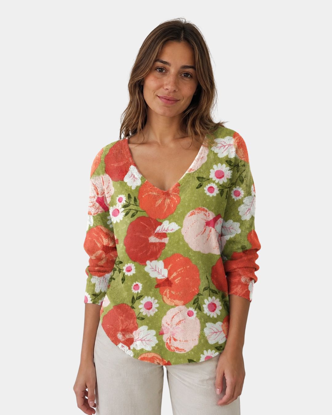 Chloe | Pull en tricot avec décolleté en V