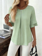 Hadelinde | Blouse élégante à boutons