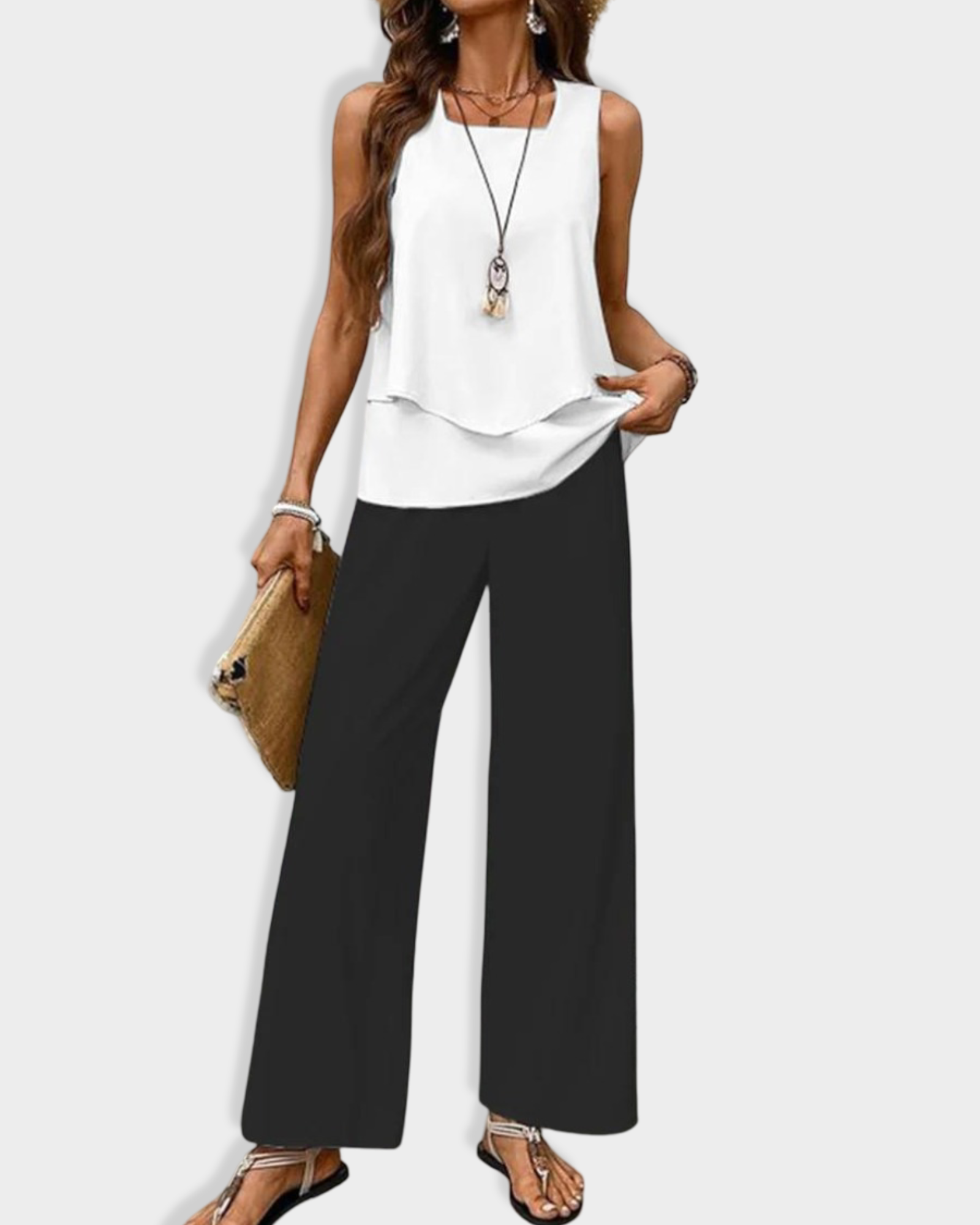 Averie | Ensemble pantalon et blouse élégante