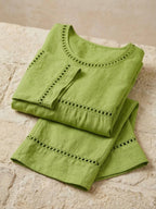 Ensemble de Deux Pièces en Lin Vintage Décontracté pour Femme