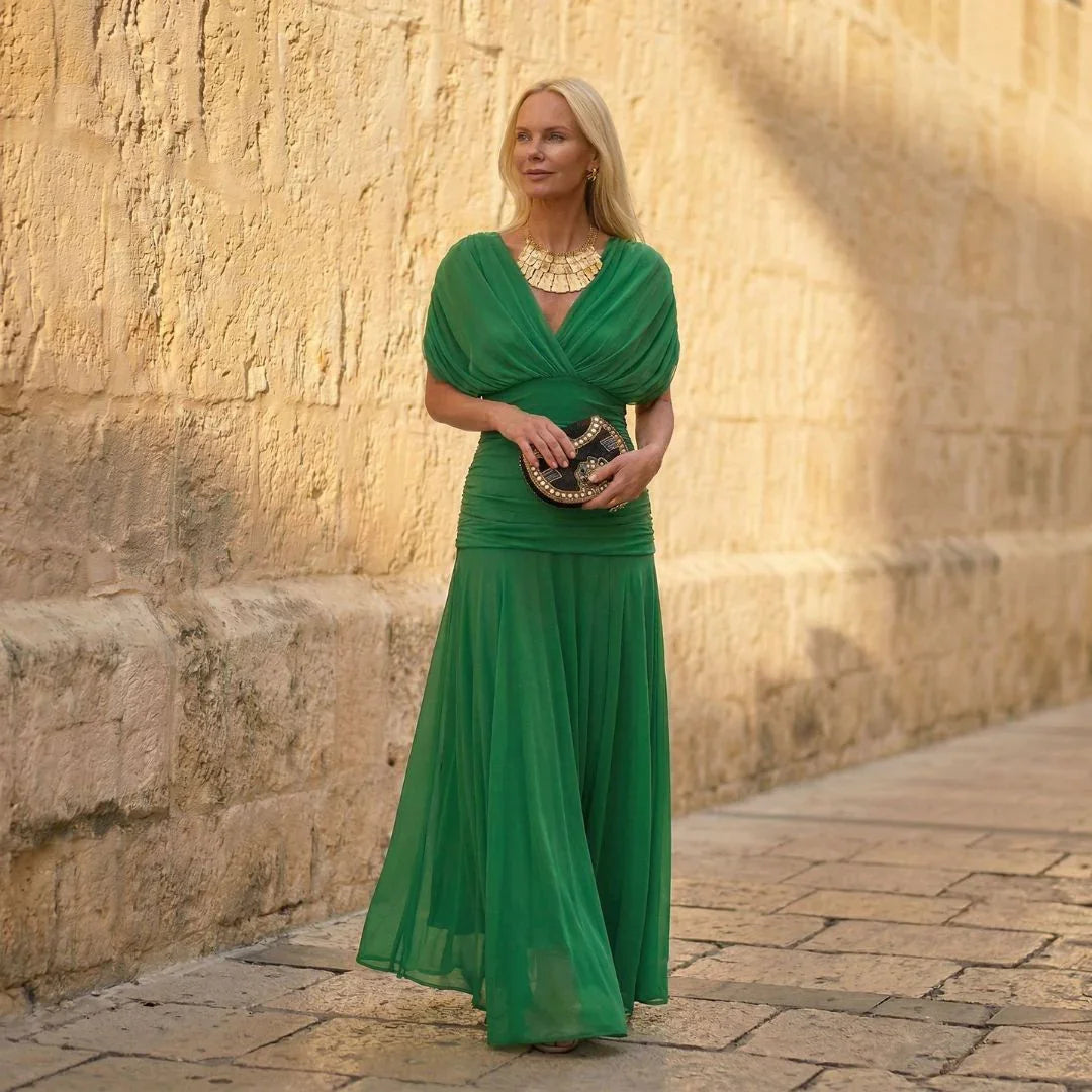 Charline | Robe verte élégante