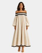 Cindy | Robe maxi à épaules dénudées
