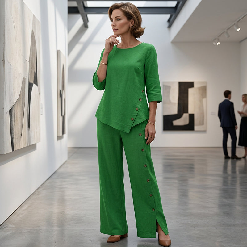 Liora™ — l'ensemble deux pièces en coton et lin