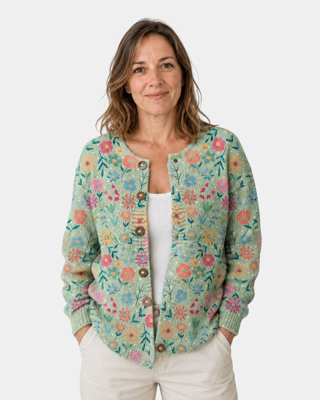Foxfield | Cardigan floral vintage pour femme