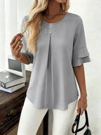 Hadelinde | Blouse élégante à boutons