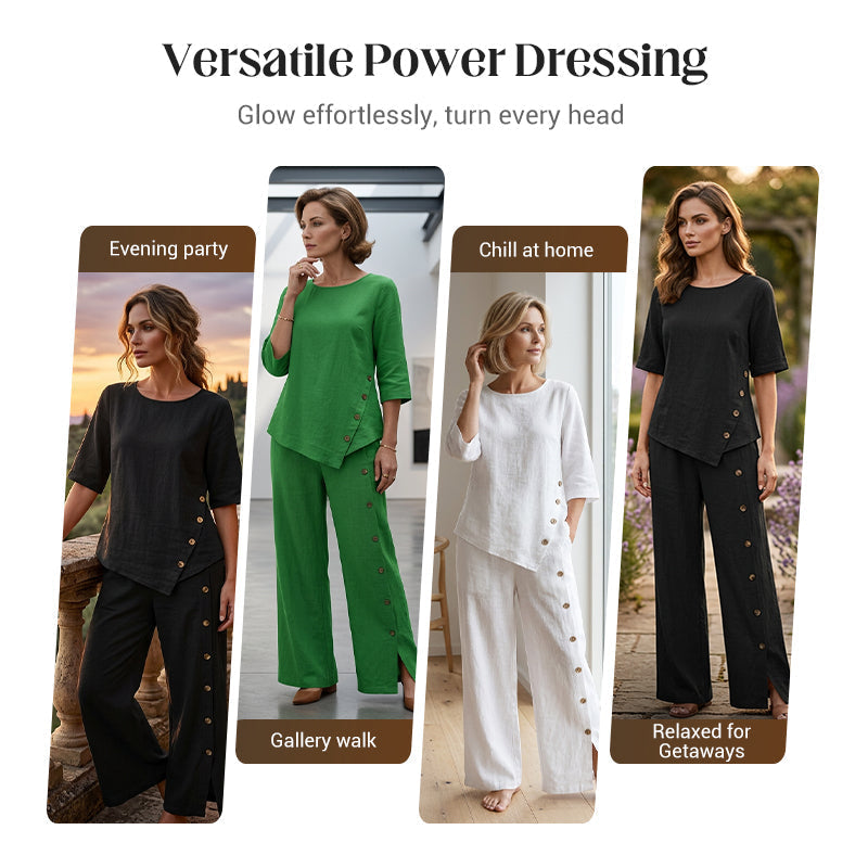 Liora™ — l'ensemble deux pièces en coton et lin