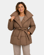 Alixène | Veste matelassée pour femmes avec ceinture à la taille