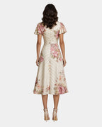 Bibiane | Robe midi à fleurs
