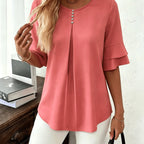 Hadelinde | Blouse élégante à boutons