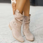 Alissane | Bottes en daim pour femmes à hauteur de genou