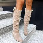 Alissane | Bottes en daim pour femmes à hauteur de genou