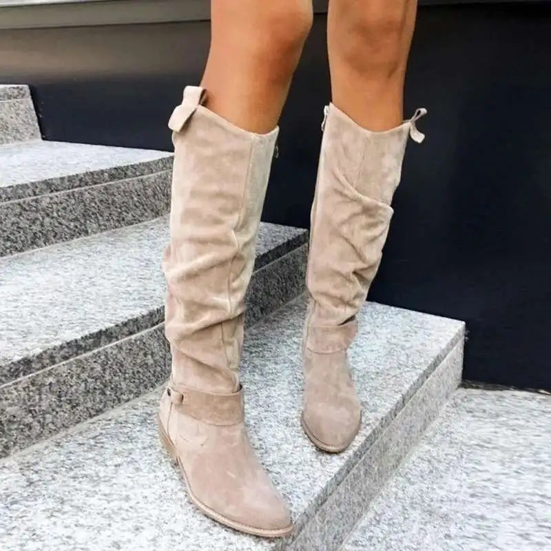 Alissane | Bottes en daim pour femmes à hauteur de genou