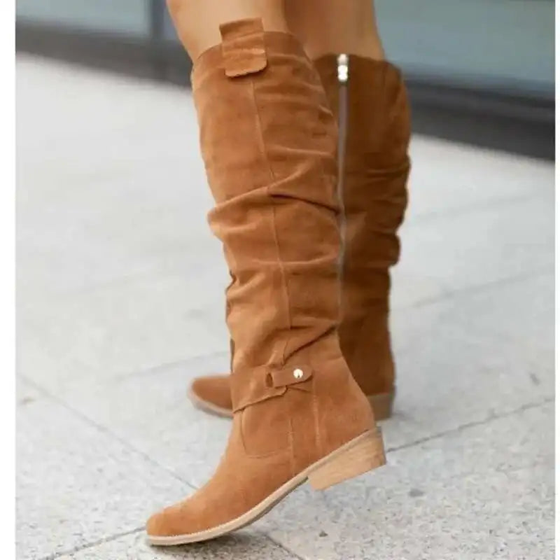Alissane | Bottes en daim pour femmes à hauteur de genou